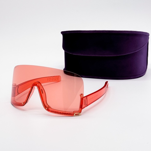 NEW GUCCI GG1631S 001 RED OVERSIZED WOMEN SUNGLASSES - Picture 2 of 11